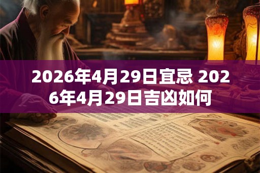2026年4月29日宜忌 2026年4月29日吉凶如何