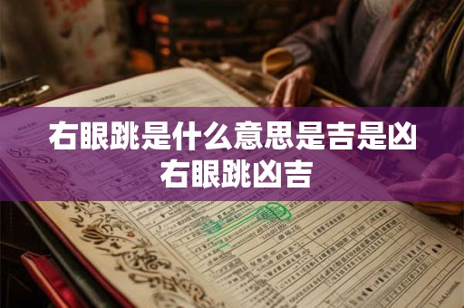 右眼跳是什么意思是吉是凶 右眼跳凶吉 右眼跳是什么意思是吉是凶 右眼跳凶吉