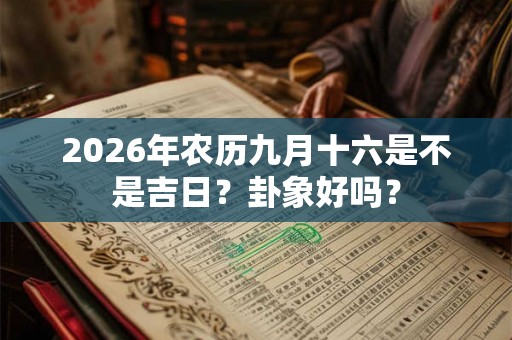 2026年农历九月十六是不是吉日？卦象好吗？