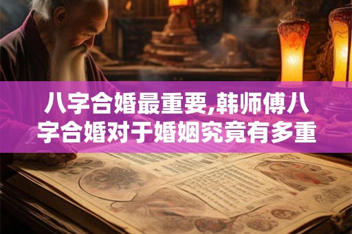 八字合婚最重要,韩师傅八字合婚对于婚姻究竟有多重要
