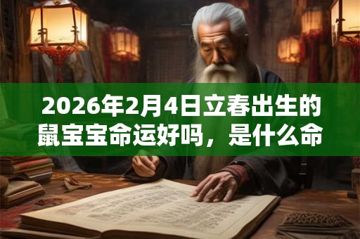 2026年2月4日立春出生的鼠宝宝命运好吗，是什么命？