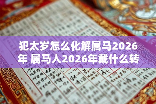 犯太岁怎么化解属马2026年 属马人2026年戴什么转运 犯太岁怎么化解属马2026年 属马人2026年戴什么转运