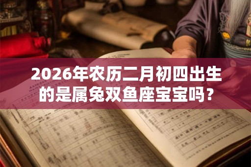 2026年农历二月初四出生的是属兔双鱼座宝宝吗？