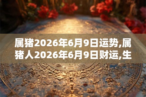 属猪2026年6月9日运势,属猪人2026年6月9日财运,生肖猪2026年6月9日运势 属猪2026年6月9日运势,属猪人2026年6月9日财运,生肖猪2026年6月9日运势