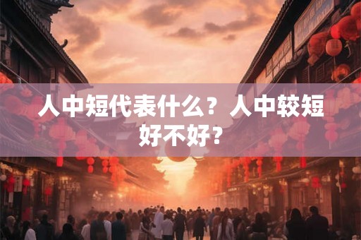 人中短代表什么?人中较短好不好? 人中短代表什么?人中较短好不好?