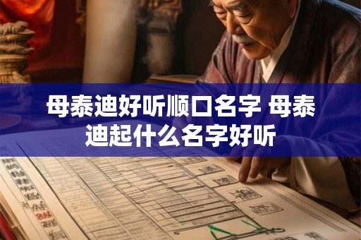 母泰迪好听顺口名字 母泰迪起什么名字好听