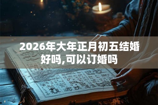 2026年大年正月初五结婚好吗,可以订婚吗 2026年大年正月初五结婚好吗,可以订婚吗