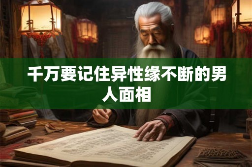 千万要记住异性缘不断的男人面相 千万要记住异性缘不断的男人面相