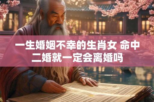 一生婚姻不幸的生肖女 命中二婚就一定会离婚吗