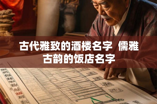 古代雅致的酒楼名字  儒雅古韵的饭店名字