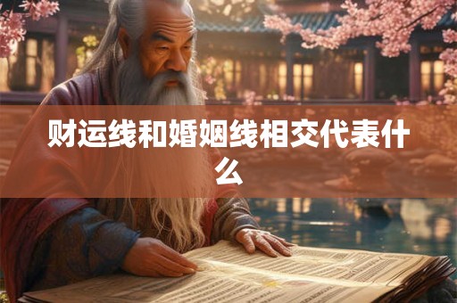 财运线和婚姻线相交代表什么