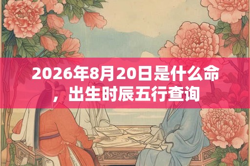 2026年8月20日是什么命,出生时辰五行查询 2026年8月20日是什么命,出生时辰五行查询