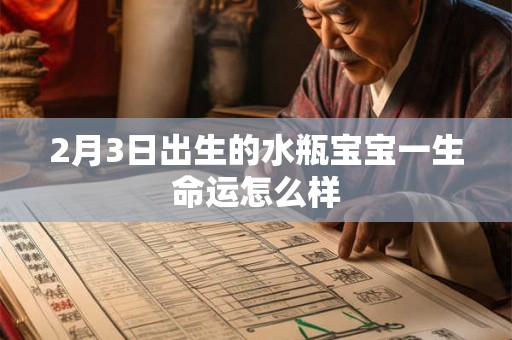 2月3日出生的水瓶宝宝一生命运怎么样