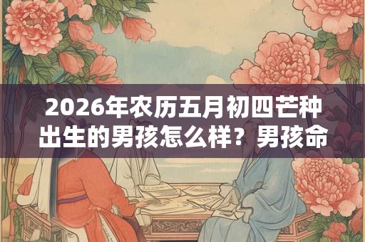 2026年农历五月初四芒种出生的男孩怎么样？男孩命运好吗？