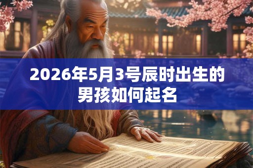 2026年5月3号辰时出生的男孩如何起名 2026年5月3号辰时出生的男孩如何起名
