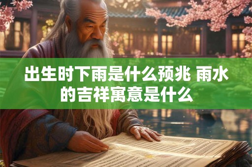 出生时下雨是什么预兆 雨水的吉祥寓意是什么