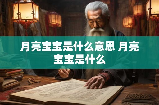 月亮宝宝是什么意思 月亮宝宝是什么