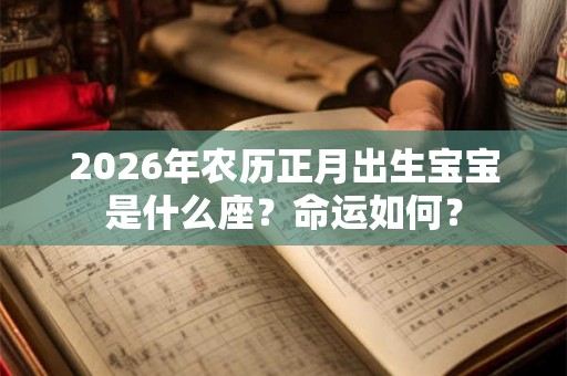 2026年农历正月出生宝宝是什么座？命运如何？