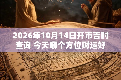 2026年10月14日开市吉时查询 今天哪个方位财运好