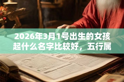2026年3月1号出生的女孩起什么名字比较好，五行属什么