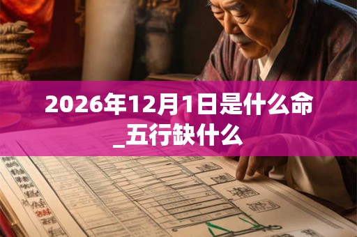 2026年12月1日是什么命_五行缺什么