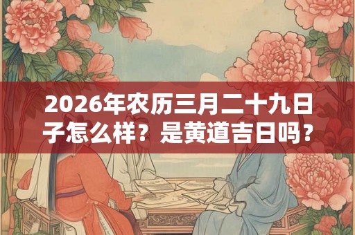 2026年农历三月二十九日子怎么样？是黄道吉日吗？