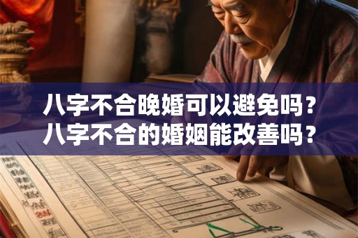 八字不合晚婚可以避免吗？八字不合的婚姻能改善吗？