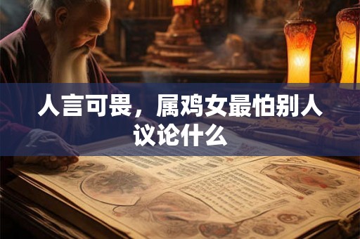人言可畏，属鸡女最怕别人议论什么