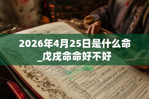 2026年4月25日是什么命_戊戌命命好不好