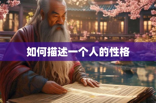 如何描述一个人的性格