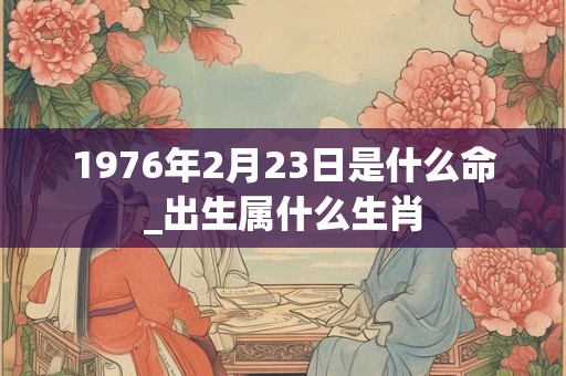 1976年2月23日是什么命_出生属什么生肖