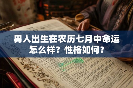 男人出生在农历七月中命运怎么样？性格如何？