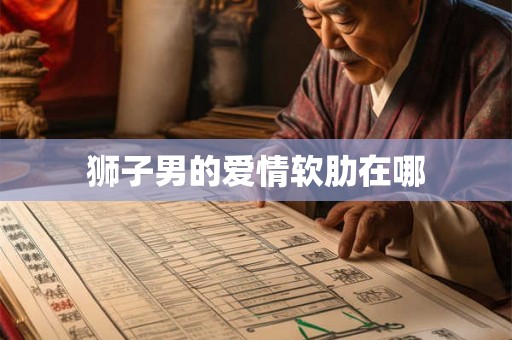 狮子男的爱情软肋在哪