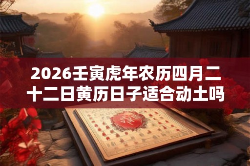 2026壬寅虎年农历四月二十二日黄历日子适合动土吗？