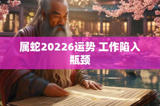 属蛇20226运势 工作陷入瓶颈
