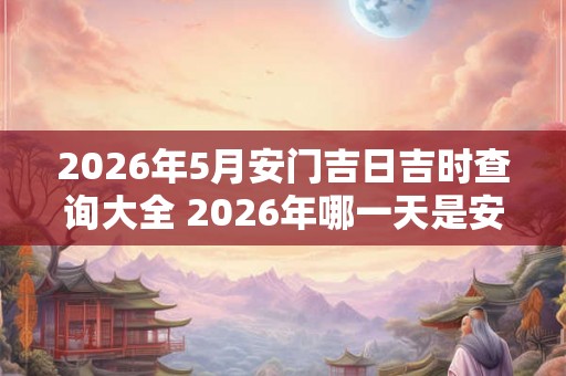 2026年5月安门吉日吉时查询大全 2026年哪一天是安门吉日吉时