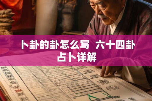 卜卦的卦怎么写  六十四卦占卜详解