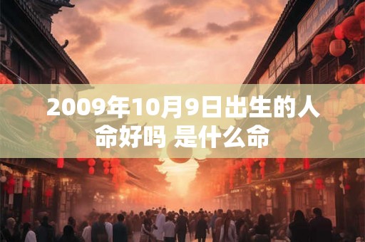 2009年10月9日出生的人命好吗 是什么命