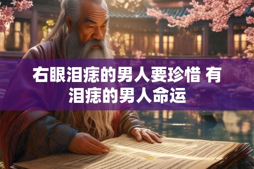 右眼泪痣的男人要珍惜 有泪痣的男人命运