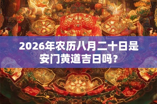 2026年农历八月二十日是安门黄道吉日吗？