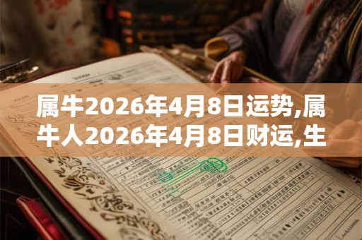 属牛2026年4月8日运势,属牛人2026年4月8日财运,生肖牛2026年4月8日运势