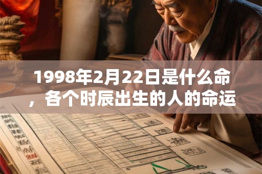 1998年2月22日是什么命，各个时辰出生的人的命运