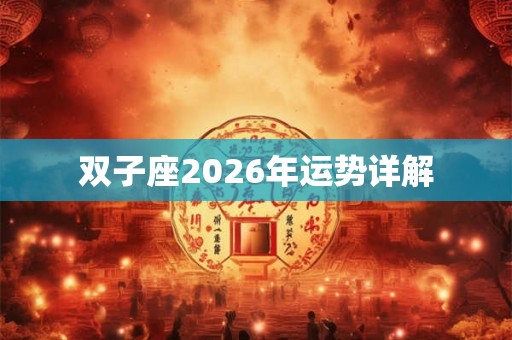 双子座2026年运势详解