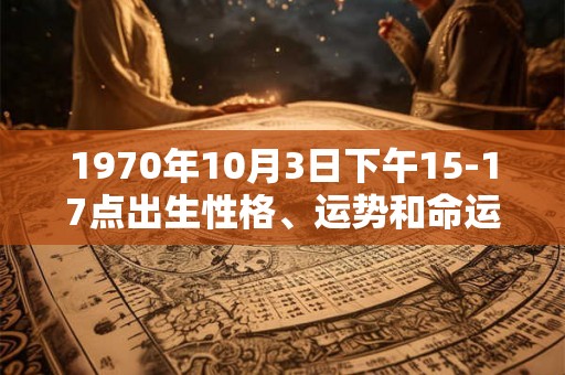 1970年10月3日下午15-17点出生性格、运势和命运