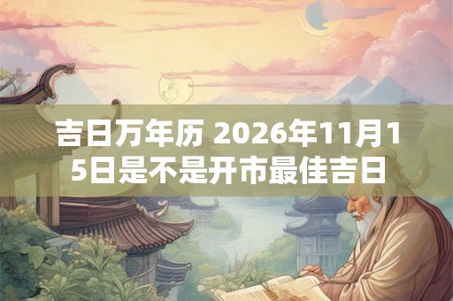 吉日万年历 2026年11月15日是不是开市最佳吉日