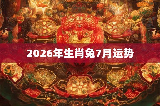 2026年生肖兔7月运势