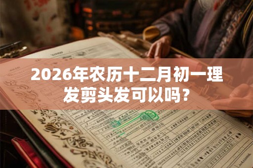 2026年农历十二月初一理发剪头发可以吗? 2026年农历十二月初一理发剪头发可以吗?