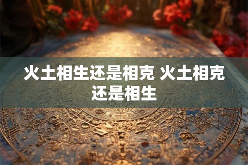 火土相生还是相克 火土相克还是相生