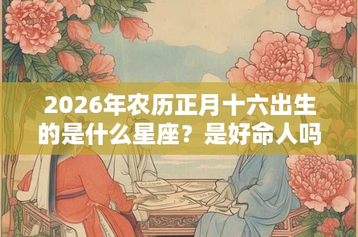 2026年农历正月十六出生的是什么星座？是好命人吗