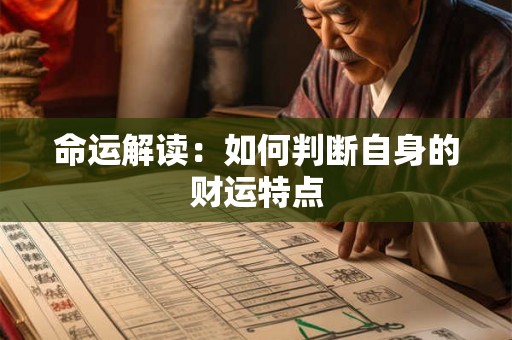 命运解读：如何判断自身的财运特点